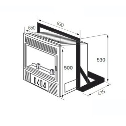 Inserto per legna Turbo 634 Supra 6 kW