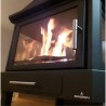Cheminée centrale à bois Huelva 4 Vitres Bronpi 16 kW