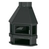 Lorca R Chimenea de Esquina de Leña de 3 Vidrios Bronpi 14 kW