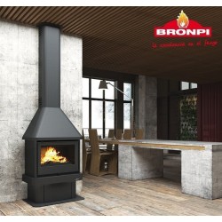 Lareira a lenha Lisboa Bronpi frontal 11 kW