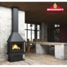 Chimenea de leña Lisboa Bronpi frontal 11 kW