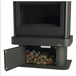 Lareira a lenha Lisboa Vision Front Bronpi 11 kW com Bücher