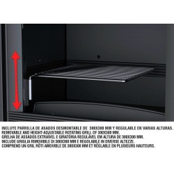 Lisboa 3-sided wood-burning fireplace Bronpi 13 kW