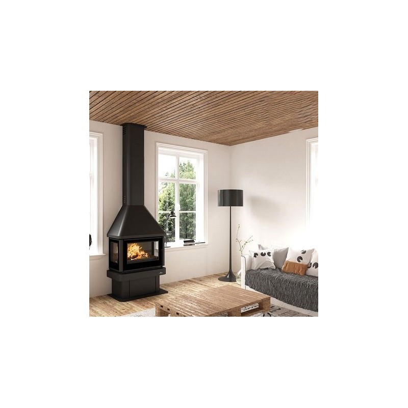 Lareira a lenha de 3 lados Lisboa Bronpi 13 kW