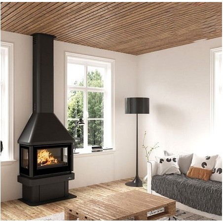 Lareira a lenha de 3 lados Lisboa Bronpi 13 kW