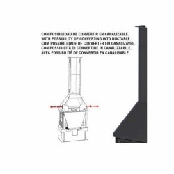 Lareira a lenha de 3 lados Lisboa Bronpi 13 kW