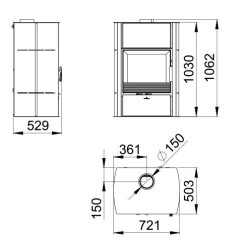 Caldera de leña HydroNova Plus 15kW Caldera Caldera Bronpi