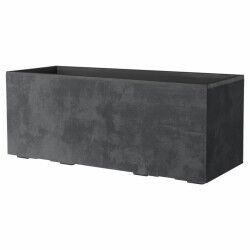 Maceta Deroma Antracita 99 cm Plástico Rectangular Moderno