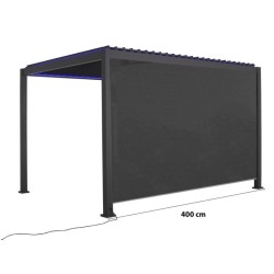 Cortina lateral de pérgola bioclimática ELEC Habrita 4 m
