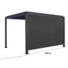 ELEC Bioclimatic Pergola Seitenmarkis Vorhang Habrita 4 m