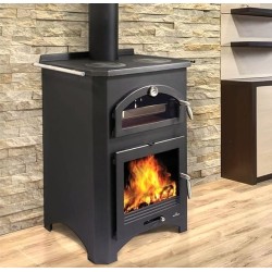 Poêle à bois Bronpi Monza 14kW avec Four et Plaque de cuisson