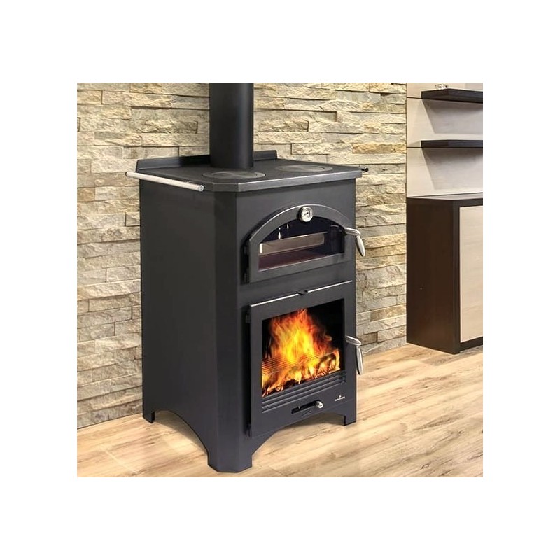 Bronpi Monza Stufa a Legna 14kW con Forno e Piano Cottura