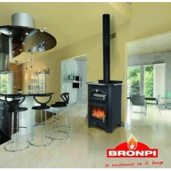Bronpi Monza Stufa a Legna 14kW con Forno e Piano Cottura