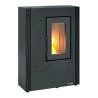 Luisella 5.0 Maxi Extraflame 7kW Estufa de pellets ventilada estrecha Negro.