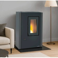 Luisella 5.0 Maxi Extraflame 7kW Estufa de pellets ventilada estrecha gris grafito