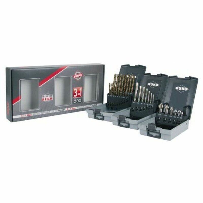 Set de brocas RUKO Acero de alta velocidad (HSS) Estuche 32 Piezas