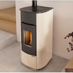 Mariella Plus 7,5 kW Estufa de pellets por conductos Extraflame marfil