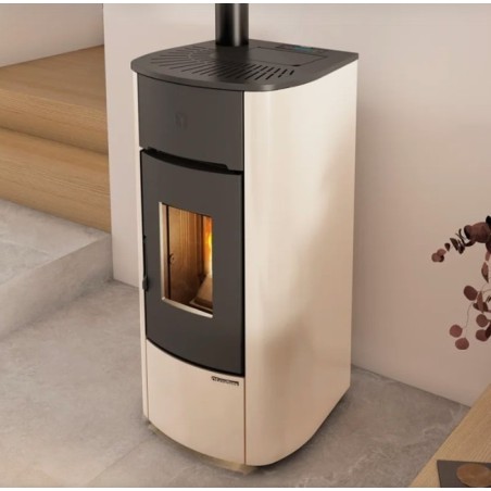 Stufa a pellet canalizzata Mariella Plus 7,5 kW Extraflame avorio