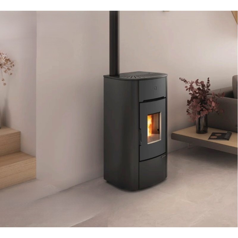 Stufa a pellet canalizzata Mariella Plus 7,5 kW Extraflame Bordeaux