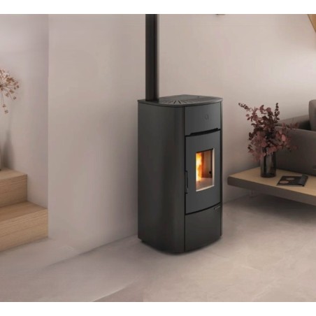 Stufa a pellet canalizzata Mariella Plus 7,5 kW Extraflame Bordeaux