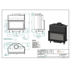 inserto termocamino Escalor ES1100 40kW