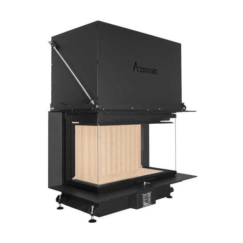 Crystal 90 Max Wood-Burning Fireplace A.Caminetti 3 Glass Sides