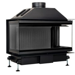 Chimenea de Madera 3D Crystal 50 A.Caminetti 3 Lados de Vidrio