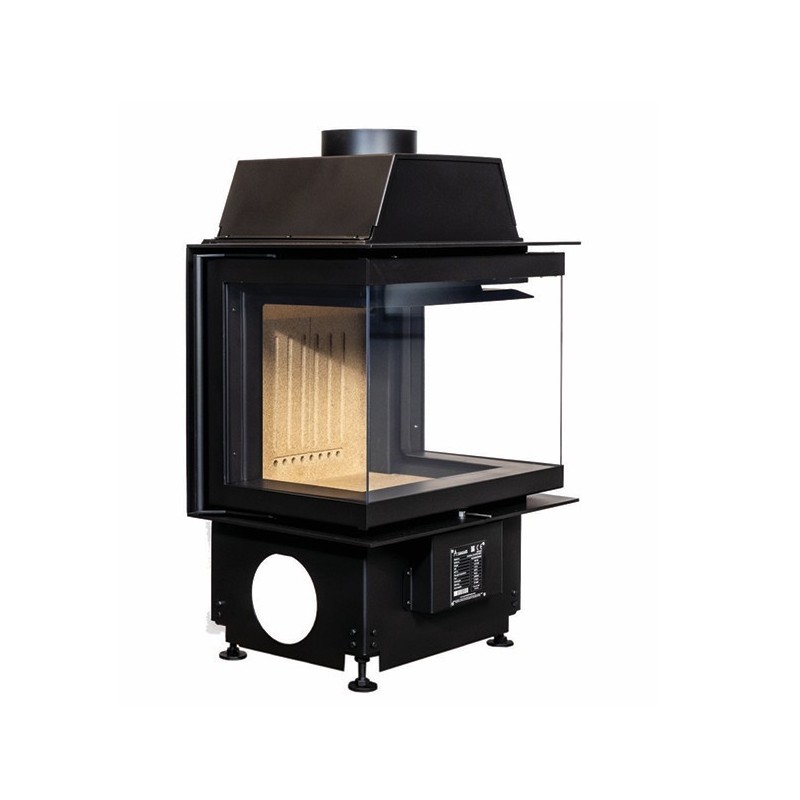 Lareira de Cristal 50 3D em Madeira A.Caminetti 3 Lados de Vidro