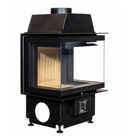 Camino a legna Crystal 50 3D A.Caminetti 3 lati in vetro