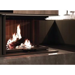 Inserção de madeira Quattro 80 A.Caminetti 2 lados retos esmaltados