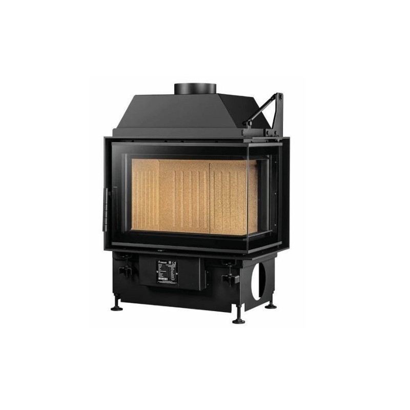 Inserto de madera Quattro 60 A.Caminetti 2 lados rectos acristalados