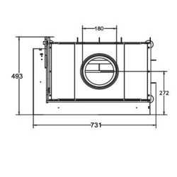 Quattro 60 Holzeinlage A.Caminetti 2 Seiten links lasiert