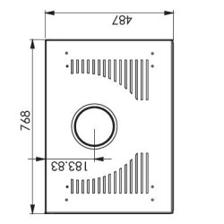 Fogão a lenha esmaltado de 3 lados Scandinavian 65 A.Caminetti