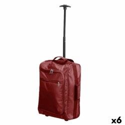sac à dos Trolley Noir Bordeaux Polyester Métal Plastique 31,5 l 35 x 18 x 51 cm (6 Unités)