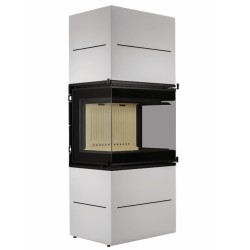 Estufa de leña escandinava 65WH A.Caminetti 3 lados de vidrio