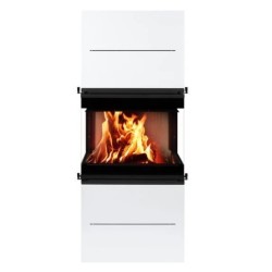 Stufa a legna scandinava 65WH A.Caminetti 3 lati in vetro