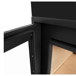 Skandinavischer 50BH Holzofen A.Caminetti 3 Glasseiten