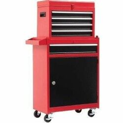 Organizador de ferramentas Domac Vermelho 7 gavetas