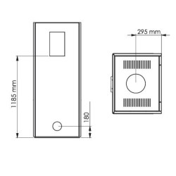 Scandinavian 65 SBH wood-burning stove A.Caminetti 3 Lift-up glass sides