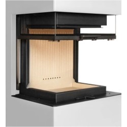 Skandinavischer Kaminofen 65 SWH A.Caminetti 3 aufklappbaren Glasseiten