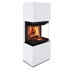 Skandinavischer Kaminofen 65 SWH A.Caminetti 3 aufklappbaren Glasseiten