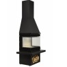 Chimenea de leña mediterránea C65 A.Caminetti 3 lados acristalados