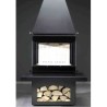 Mediterranean C65 wood-burning fireplace A.Caminetti 3 glazed sides