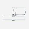 Ventilatore da Soffitto Universal Blue 272-UVT1320 Ø 132 cm