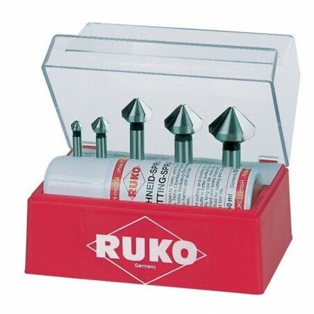 Juego de avellanadores RUKO 102142T DIN 335 Acero de alta velocidad (HSS) 5 Piezas