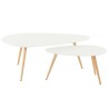 Tables Basses Gigognes Chêne et Laqué Blanc 116 KosyForm