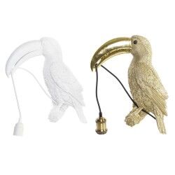Luminária de parede DKD Home Decor Dourado Branco Resina 220 V 50 W (26 x 19,5 x 44 cm) (2 Unidades)