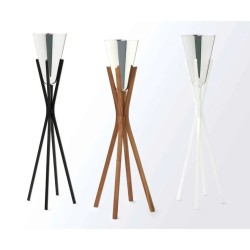 So High Zinn Champagnerkübel Polierter Ständer Weiß OA1710