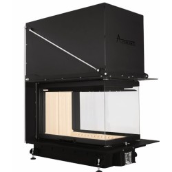 Lareira a lenha Insert Crystal 3D lift glass Max A.Caminetti