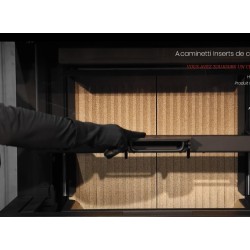 Inserto Camino a Legna Cristallo 3D Vetro Sollevabile 50x60 A.Caminetti